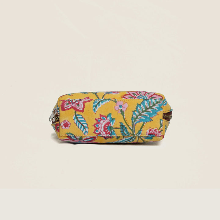 Basant Hand Block Printed Oval Pouch