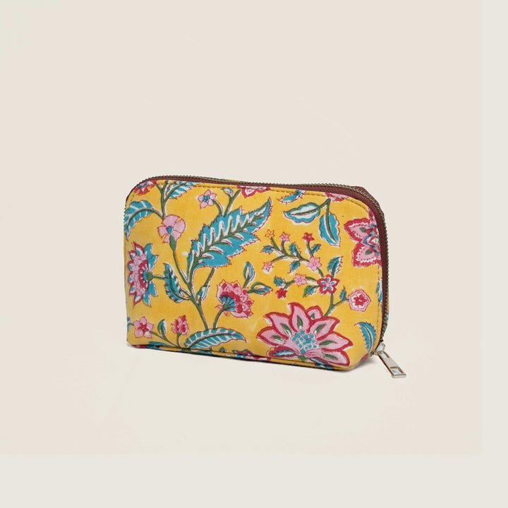 Basant Hand Block Printed Oval Pouch