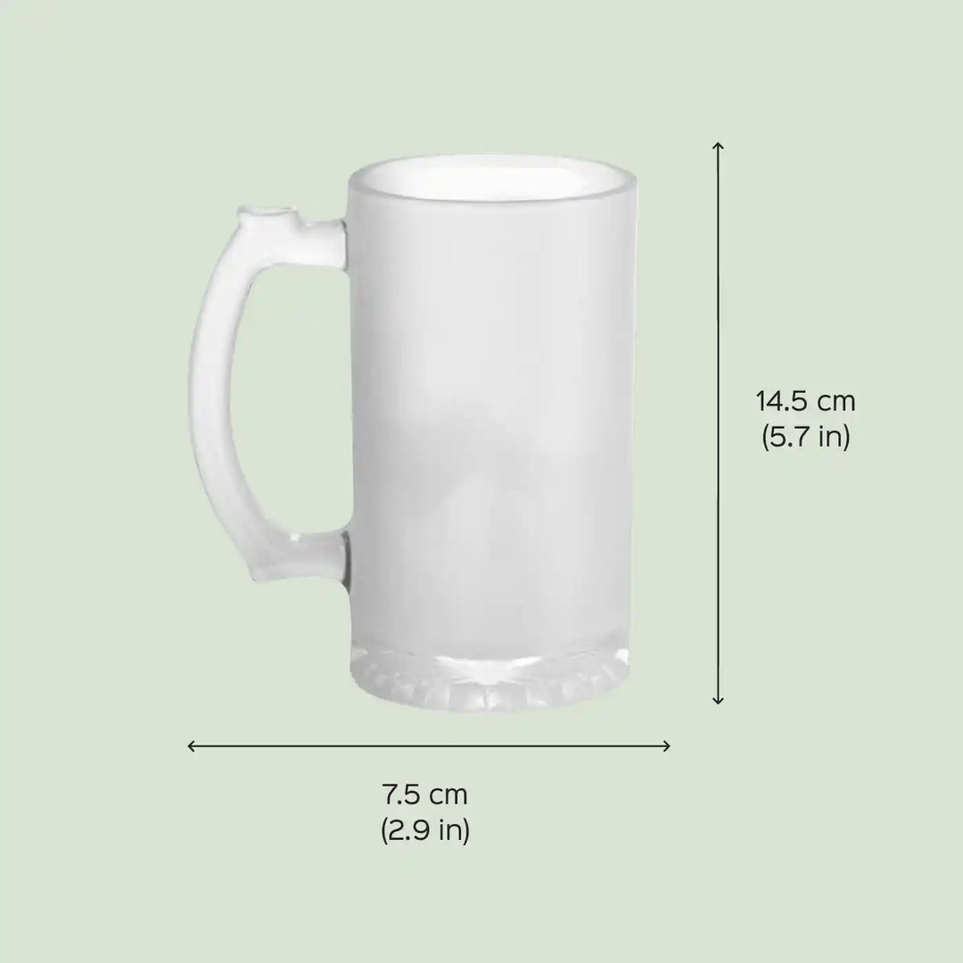 Printed Chill Glass Beer Mug | 16oz | 470ml