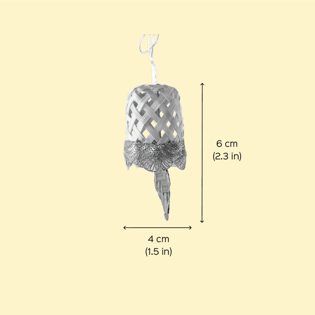 3m, 10 Bulbs | Bell Shaped Eco-Friendly Handmade Woven Bamboo LED Fairy Light