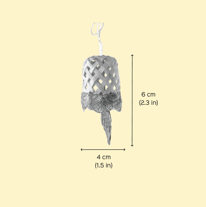 3m, 10 Bulbs | Bell Shaped Eco-Friendly Handmade Woven Bamboo LED Fairy Light