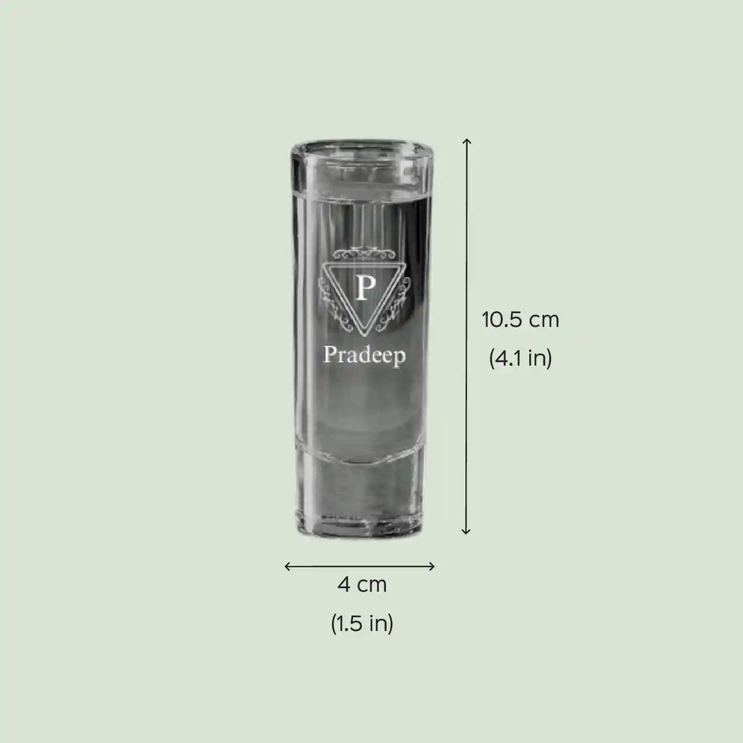 Personalized Engraved Monogram Design Shot Glass | Set Of 2 | 60 ML