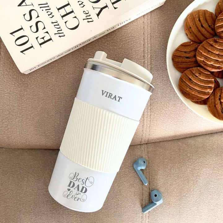 Personalized Handmade Engraved Best Dad Ever Double Walled Stainless Steel Tumbler