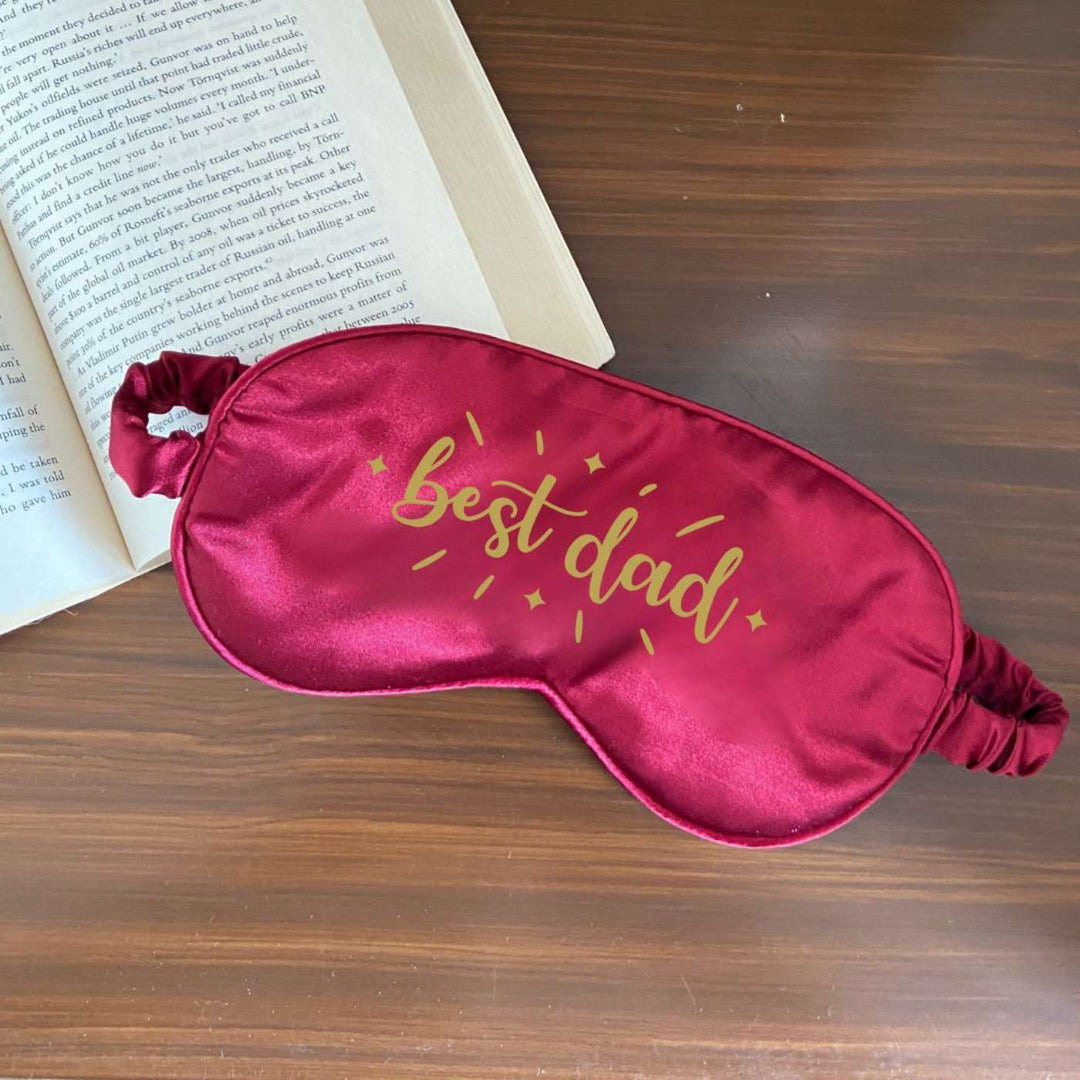 Customized Handmade Printed Best Dad Satin Eye Mask
