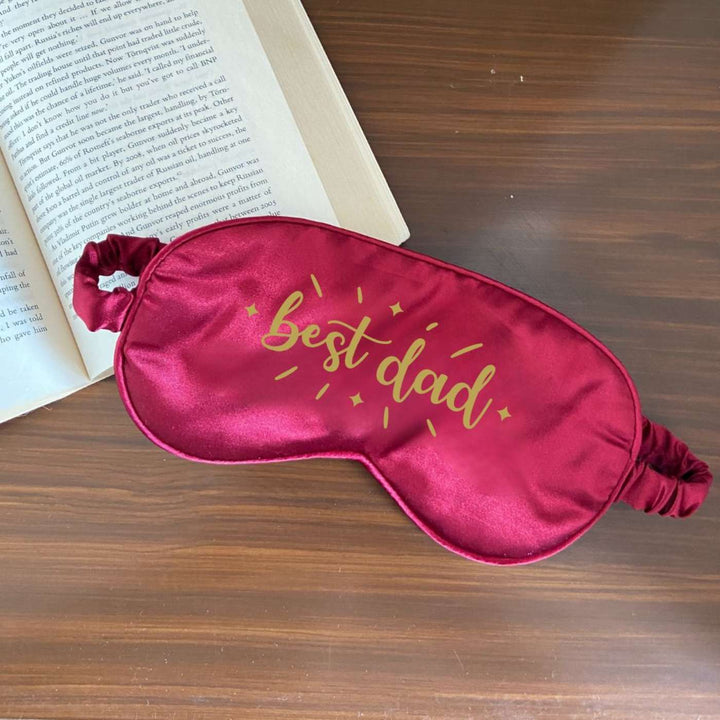 Customized Handmade Printed Best Dad Satin Eye Mask