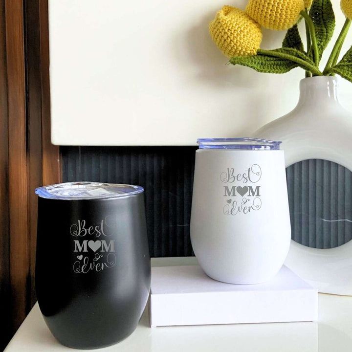 Customized Handmade Engraved Best Mom Ever Stainless Steel Tumbler