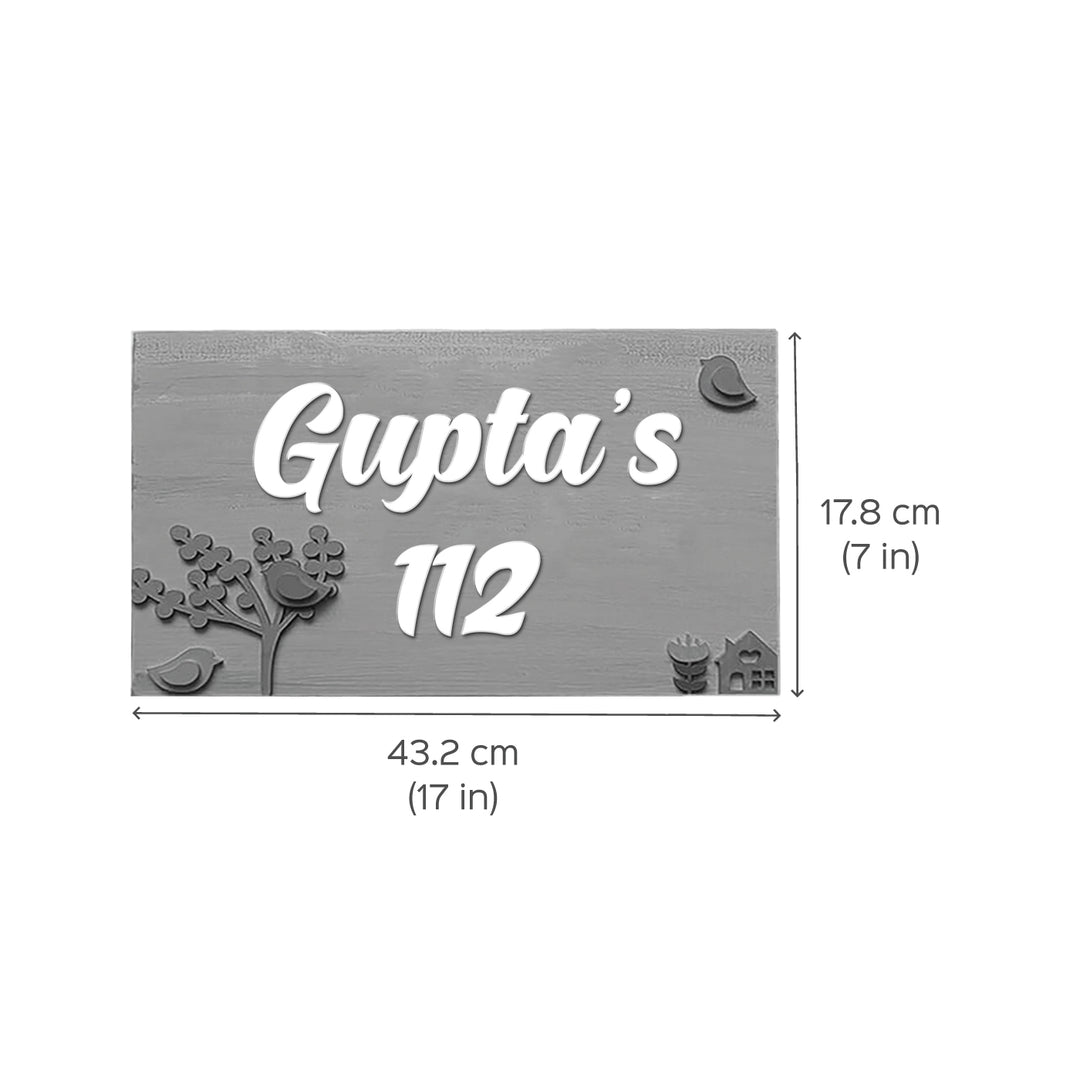 Hand-painted Personalized Bird Nameplate - Zwende