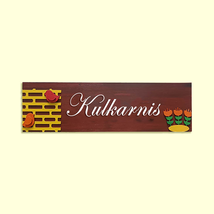 Hand-painted Personalized Bird Nameplate