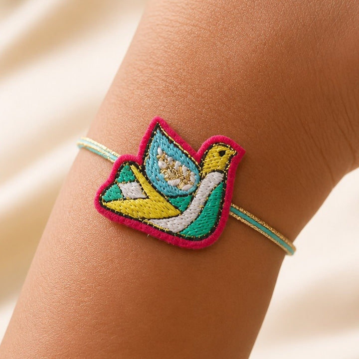 Handmade Reusable Bird Felt Kids Rakhi