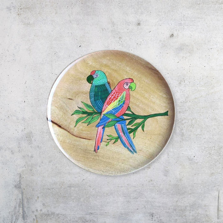 Handpainted Mango Wood Wall Plate