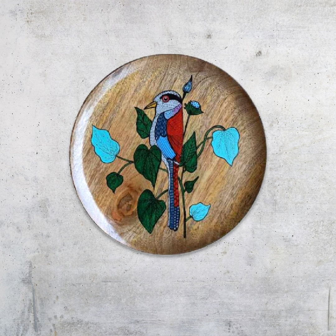 Handpainted Mango Wood Wall Plate