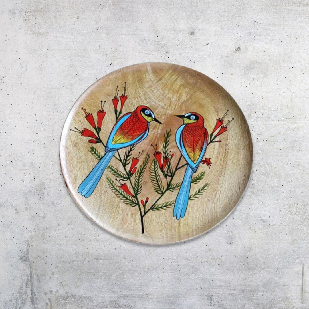 Handpainted Mango Wood Wall Plate