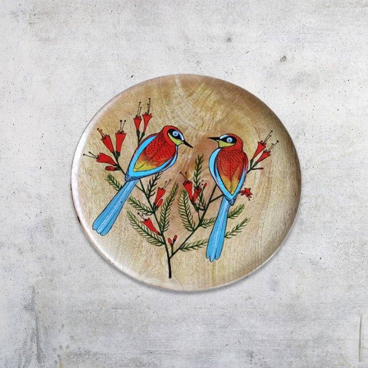 Handpainted Mango Wood Wall Plate