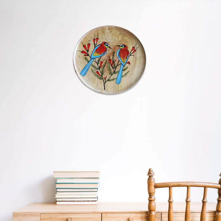 Handpainted Mango Wood Wall Plate