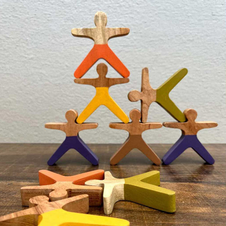Neem Wood Color Learning Figurines for Kids I Set of 10