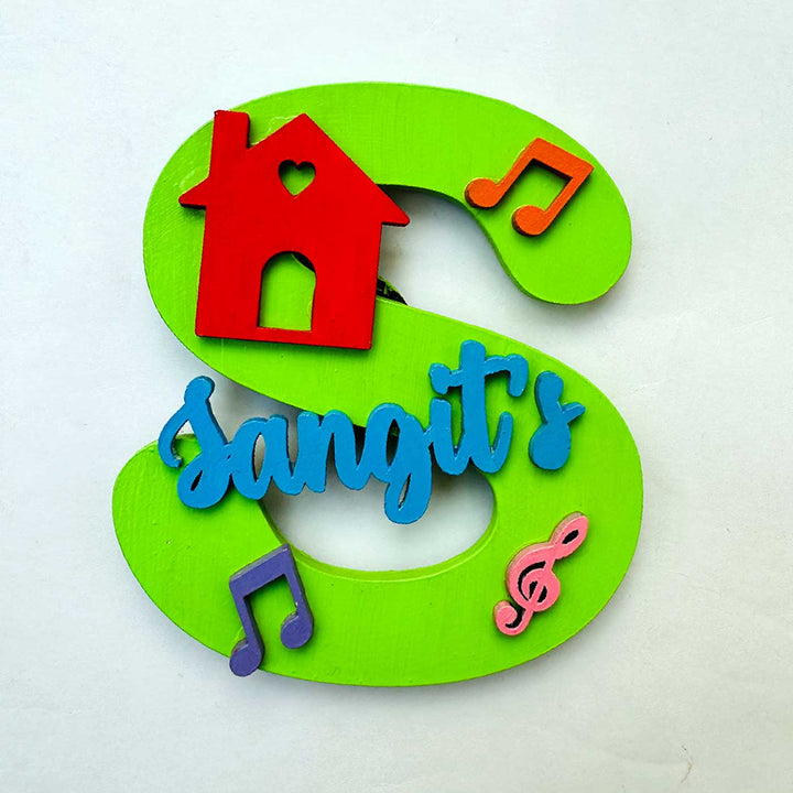 4 inch | Personalized Hand-painted Mongram MDF Return Gift Fridge Magnet For Kids