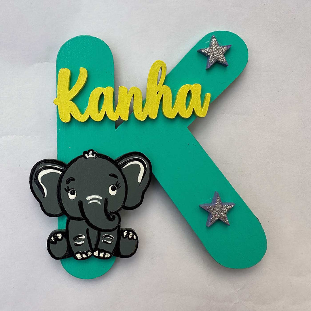 4 inch | Personalized Hand-painted Mongram MDF Return Gift Fridge Magnet For Kids