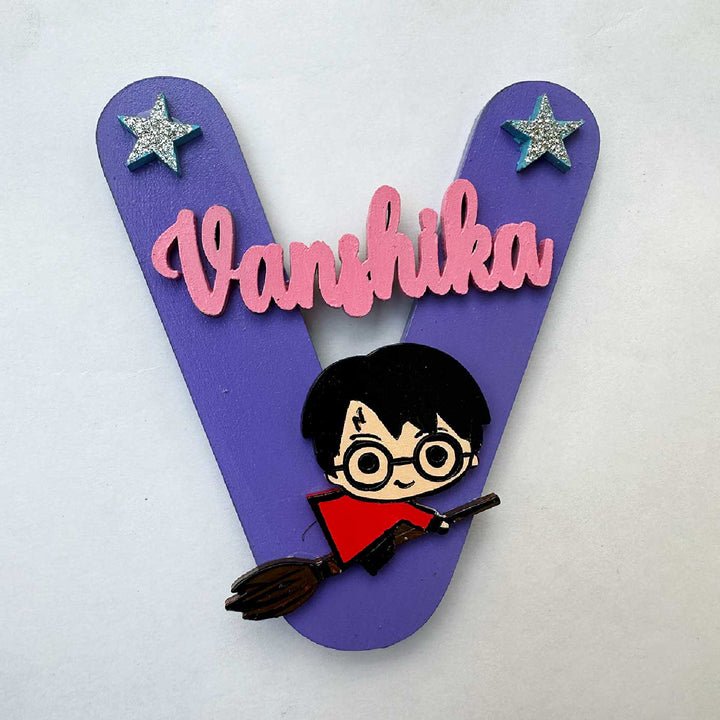 4 inch | Personalized Hand-painted Mongram MDF Return Gift Fridge Magnet For Kids
