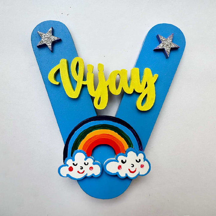 4 inch | Personalized Hand-painted Mongram MDF Return Gift Fridge Magnet For Kids