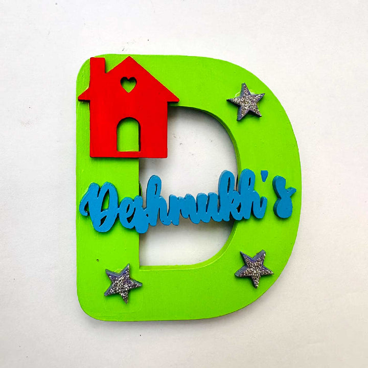 4 inch | Personalized Hand-painted Mongram MDF Return Gift Fridge Magnet For Kids