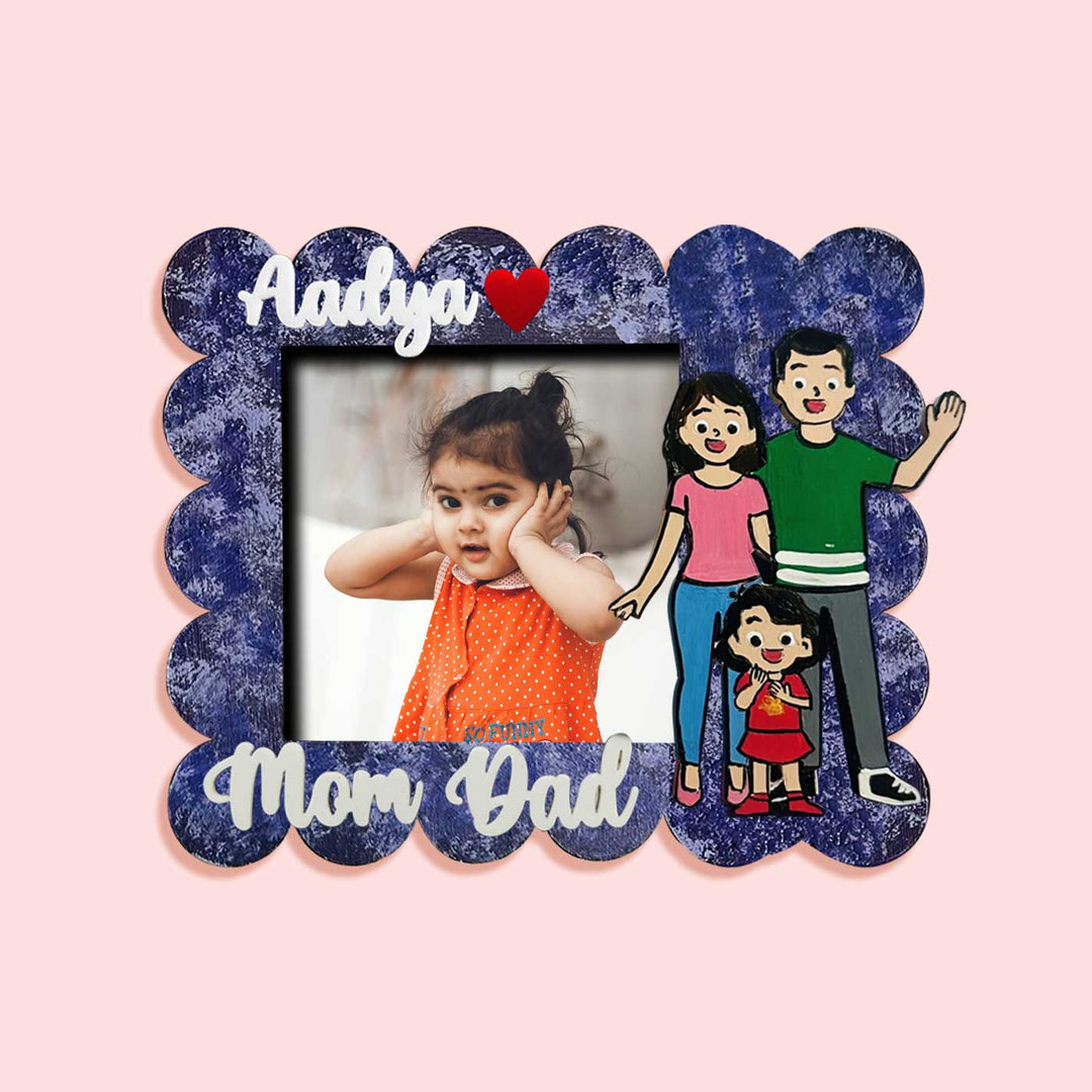 Handcrafted Personalized Polaroid Family Photo Magnet