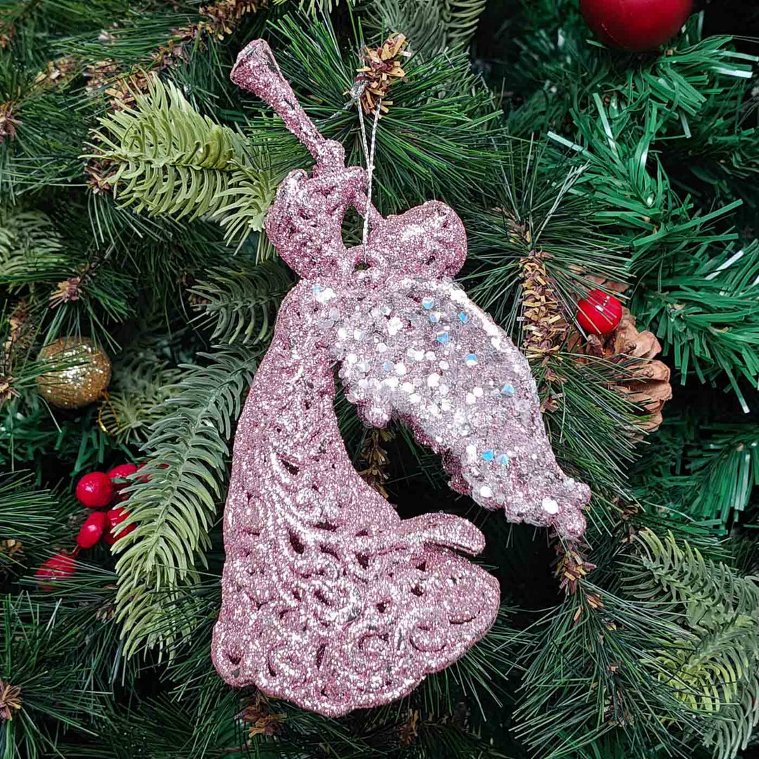 Handmade Blush Angel Plush Ornament
