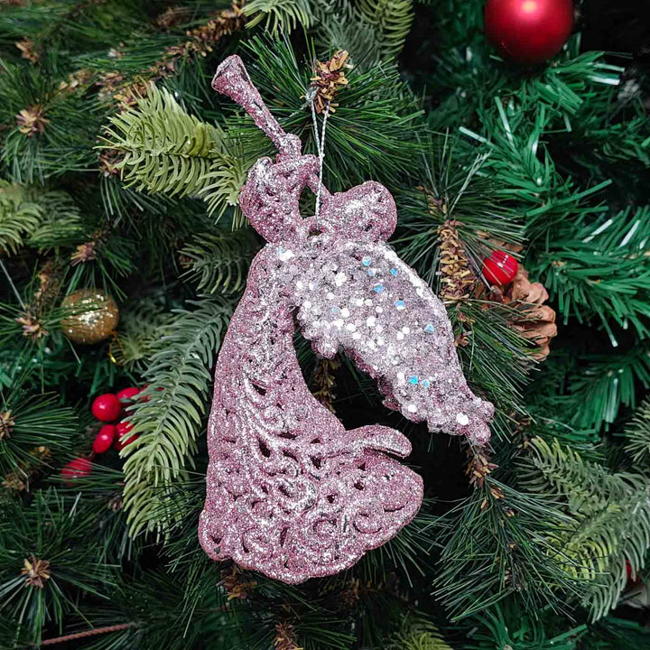 Handmade Blush Angel Plush Ornament