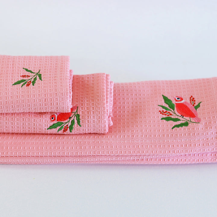 Embroidered 100% Cotton Towel | Set of 3