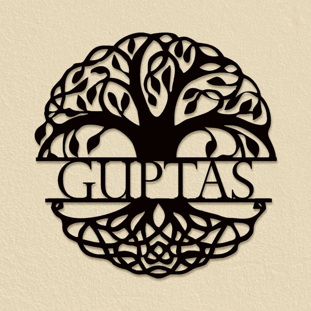 Personalized Bodhi Tree Shaped Acrylic Name Plate