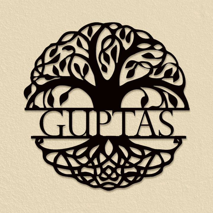 Personalized Bodhi Tree Shaped Acrylic Name Plate