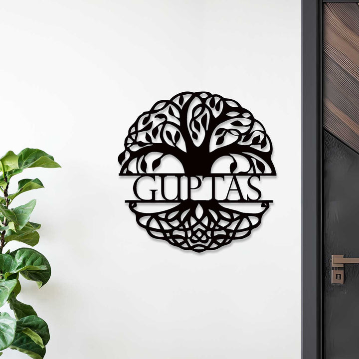Personalized Bodhi Tree Shaped Acrylic Name Plate