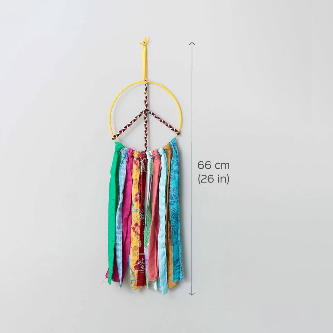 Boho' Style Upcycled Fabric Dreamcatcher