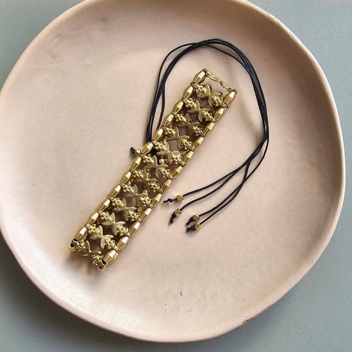 Handmade Bold Brass Elegance Choker Necklace