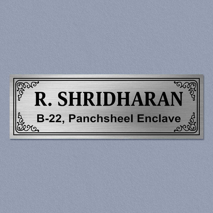 Personalized Elegant Stainless Steel Name Plate
