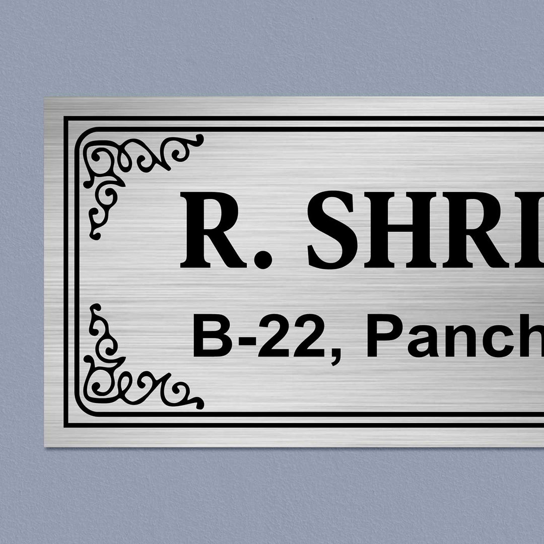 Personalized Elegant Stainless Steel Name Plate