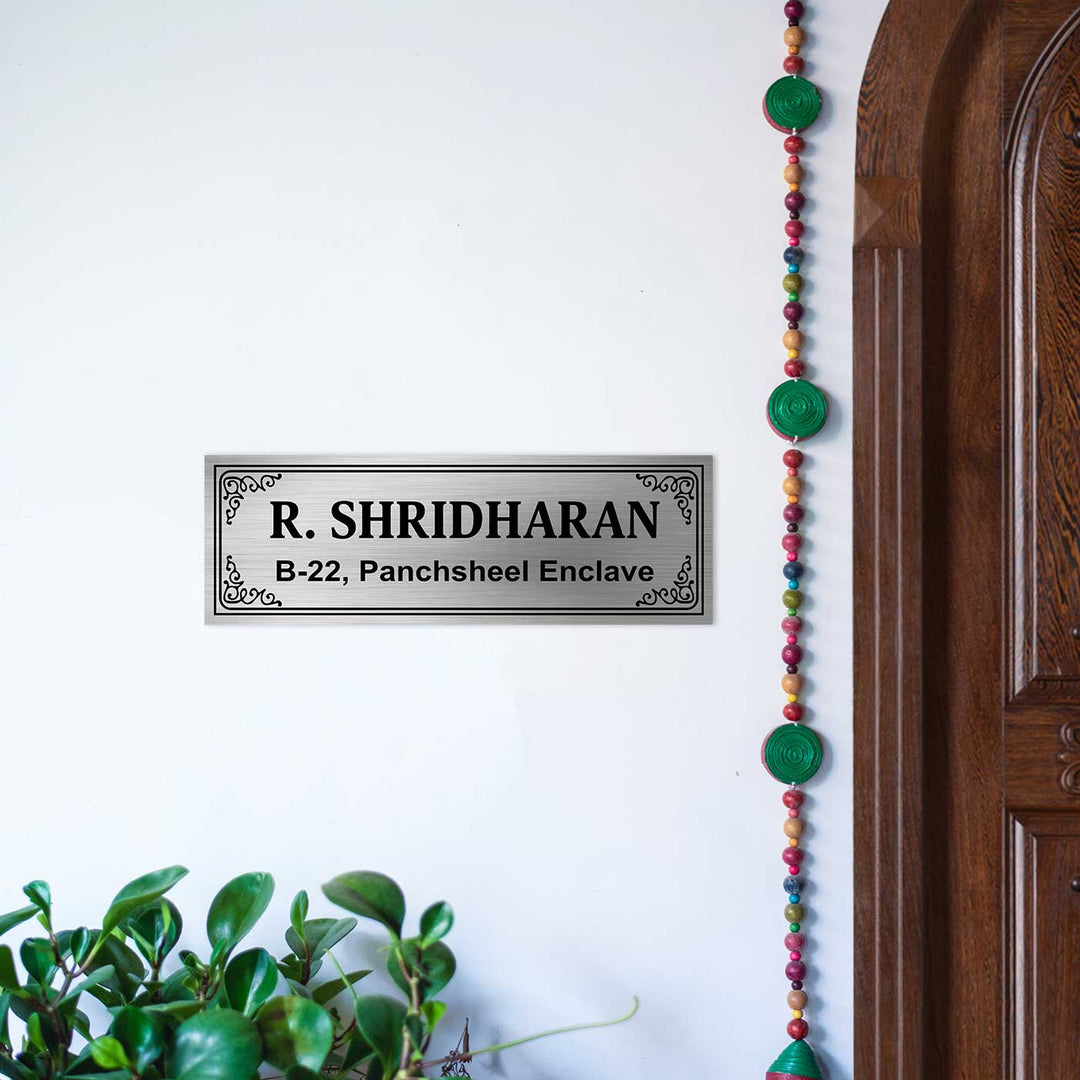 Personalized Elegant Stainless Steel Name Plate
