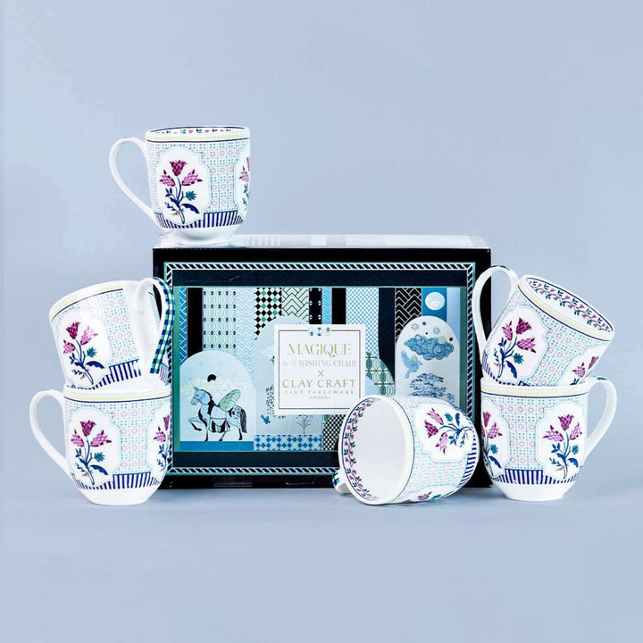Bouquet Tulip Garden Porcelain Mugs | Set Of 6