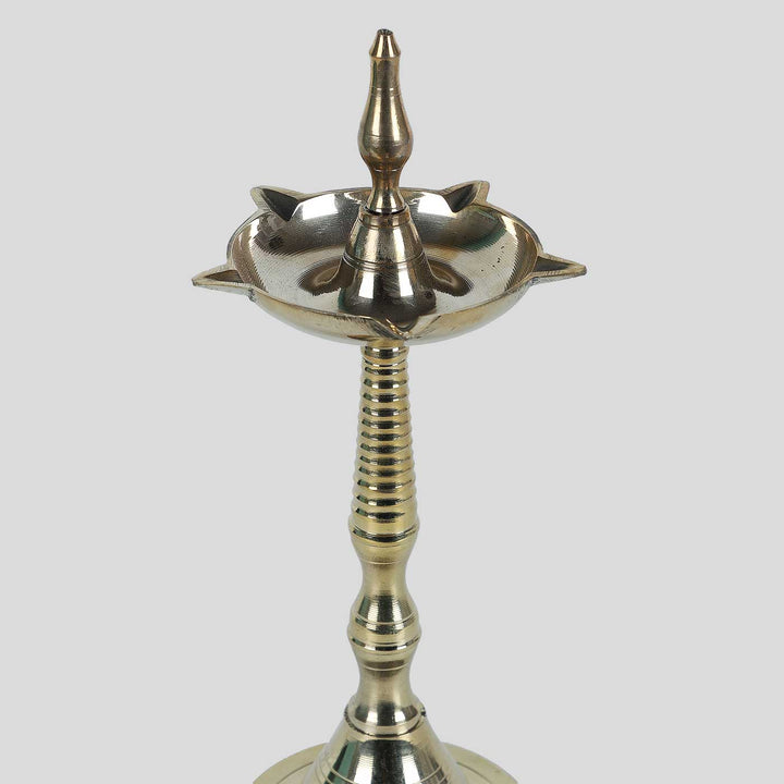 Handmade Large Kerala Brass Oil Lamp / Diya | Set of 2