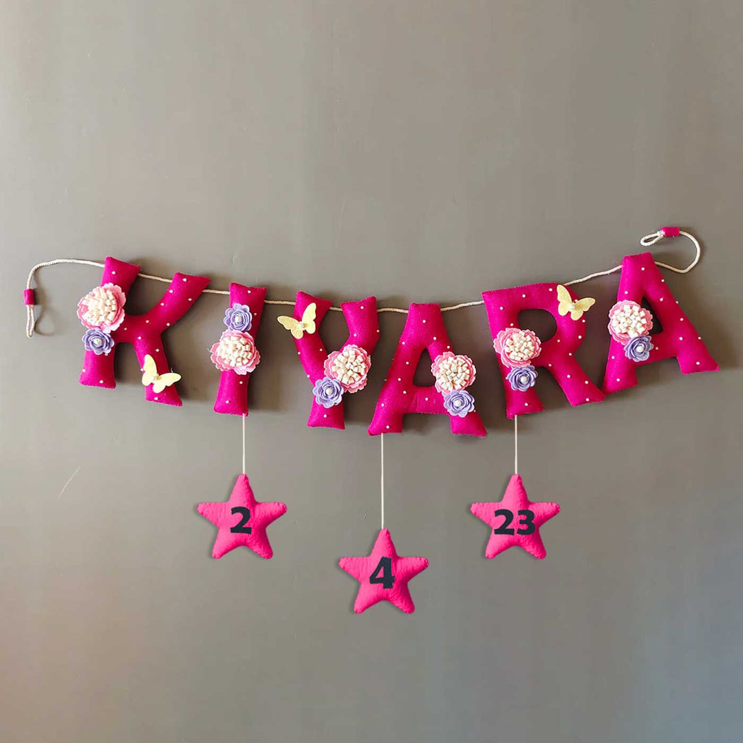 Hand-stitched Felt Name Bunting For Girls