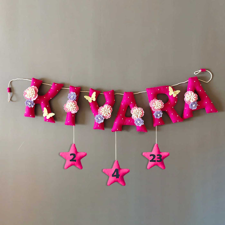 Hand-stitched Felt Name Bunting For Girls