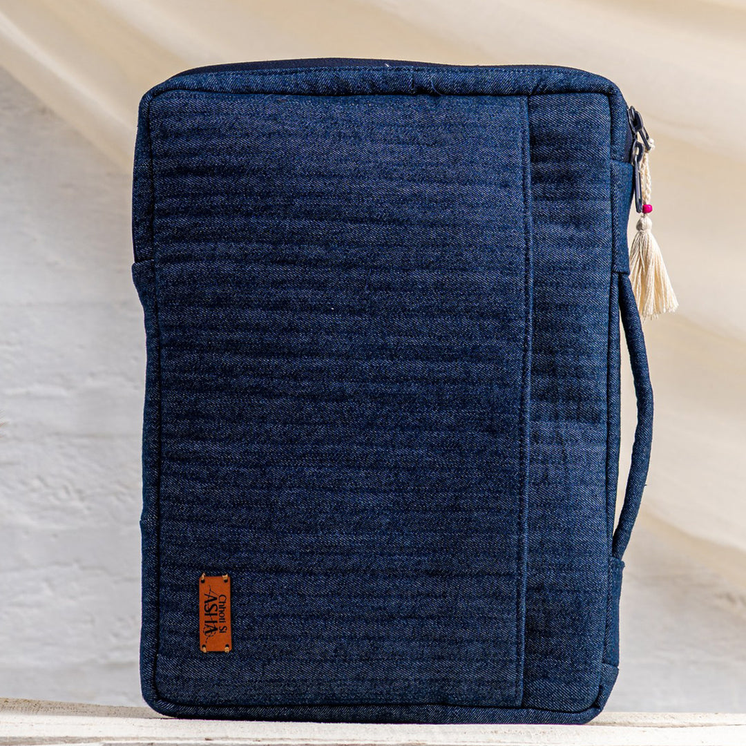 Handcrafted Dark Denim Sahiba Laptop Sleeve