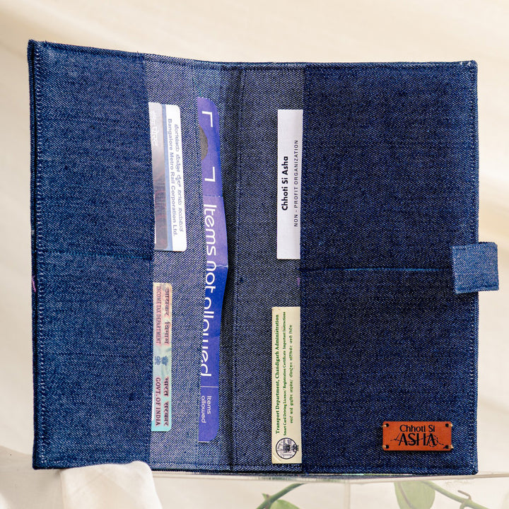 Bon Voyage Denim Passport Holder