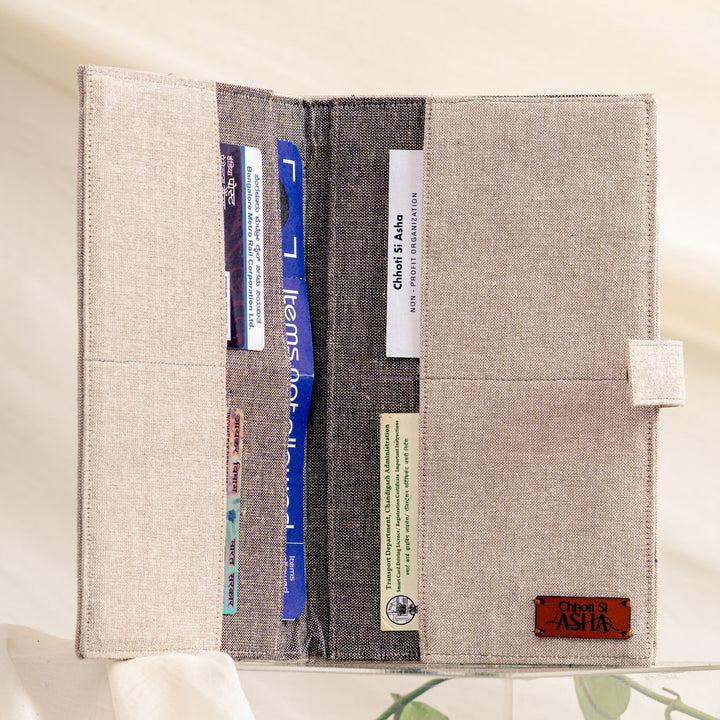 Bon Voyage Linen Passport Holder