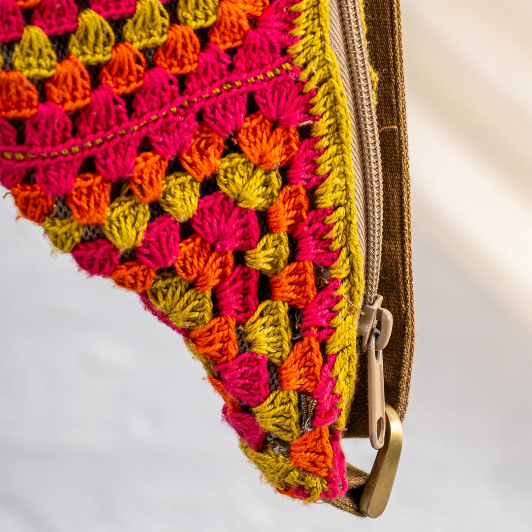 Sunset Theme Crochet Fanny Bag