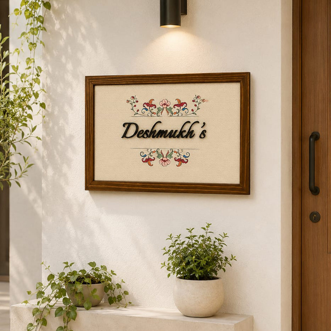 Personalized Classic Tale Printed Wooden & Acrylic Name Plate with 3D Letters