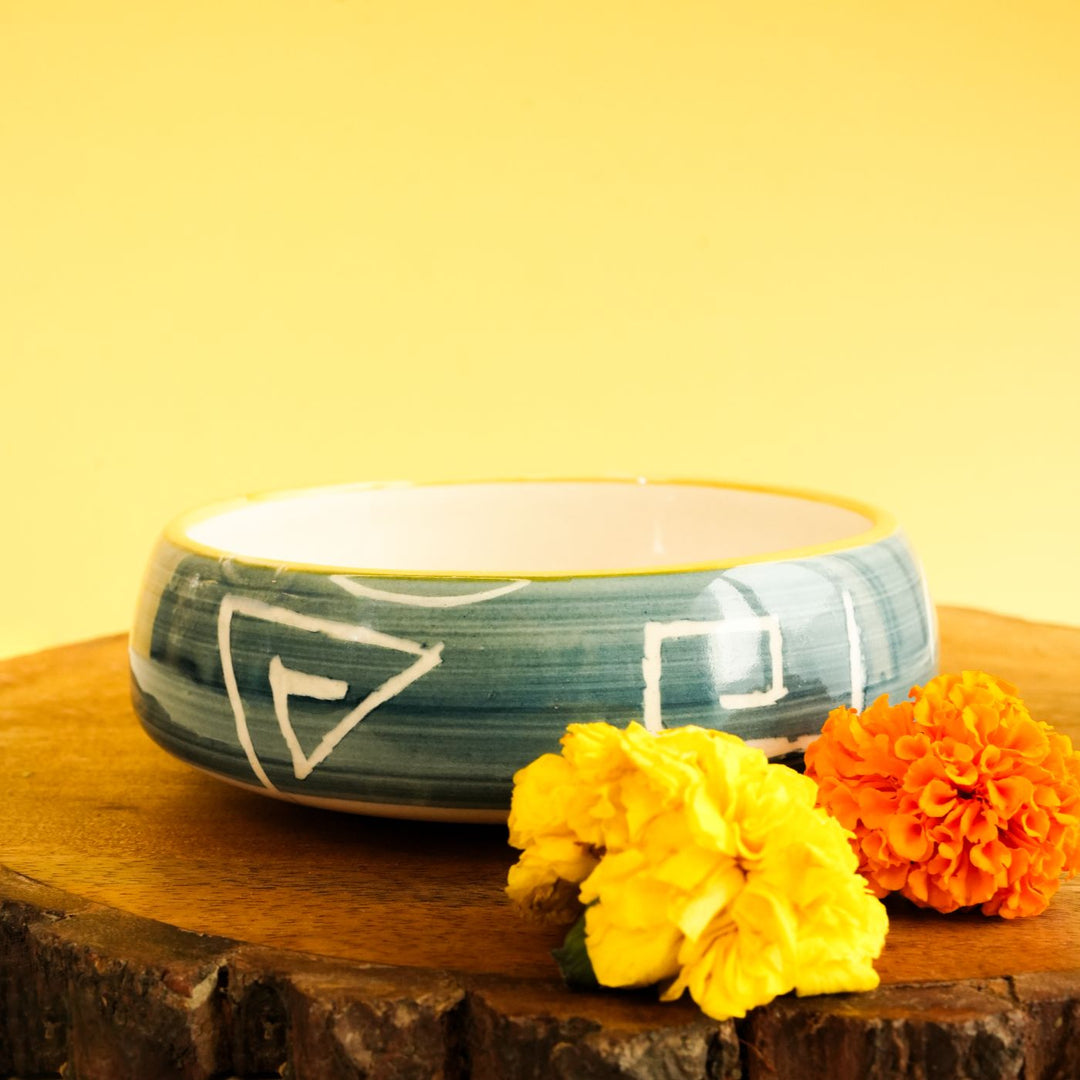 Handmade Green Ceramic Bowl