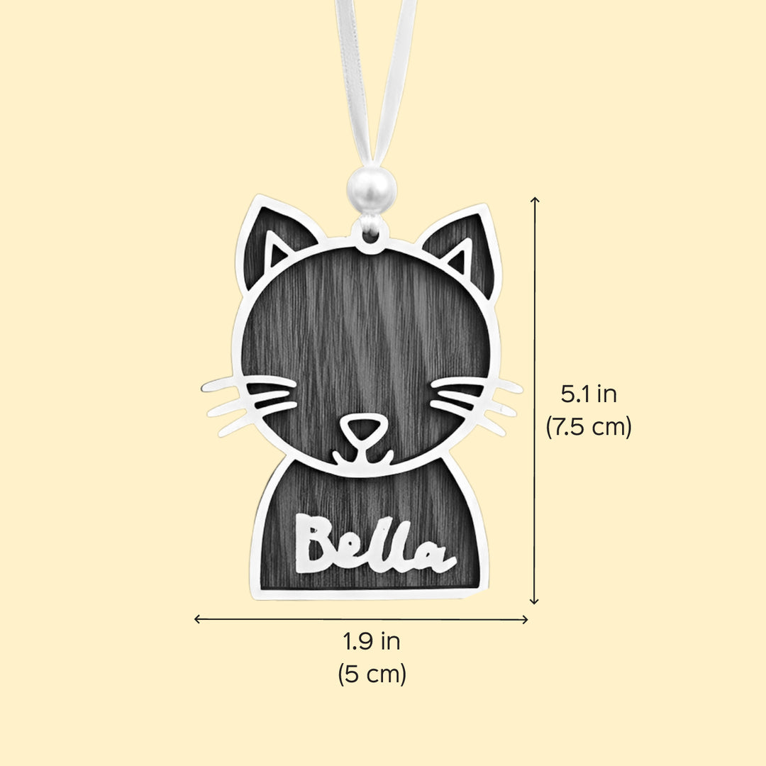 Personalized Cat Theme MDF Wood Ornament For Christmas Tree Decoration