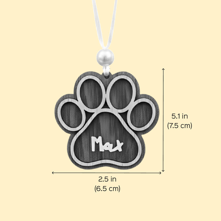 Personalized Paw Theme MDF Wood Ornament For Christmas Tree Decoration