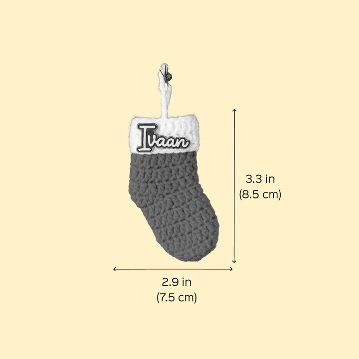 Personalized Crochet Stocking Theme Christmas Ornament For Tree Decoration