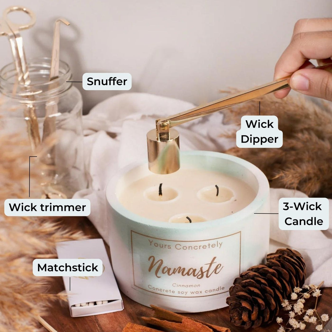 Soy Wax Concrete Jar Scented Candle & Tools Hamper